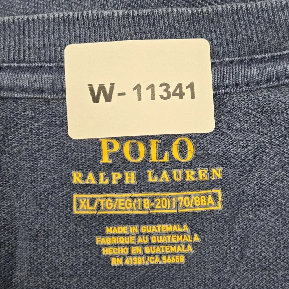Polo Ralph Lauren Men Shirt XL Blue Embroidered Logo Short Sleeve